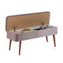 Hanah Home 0701 - 2 Banco Nogal, Gris 90x46x40 cm